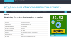 Desktop Screenshot of klonopinrx247.com
